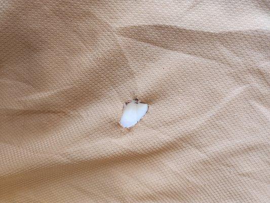 Burn holes in bedding