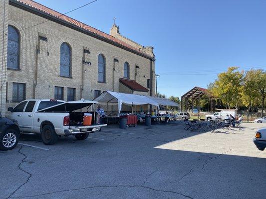 Food tent outside