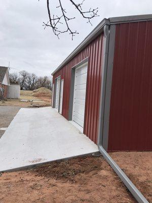 6" gutters on a metal shop!