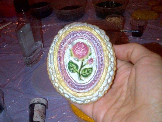 Handpainted Rose cookie