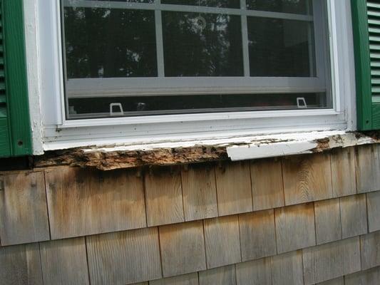 Dry Rot and weathered sill