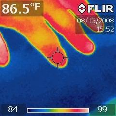 Thermal imaging for duct leaks