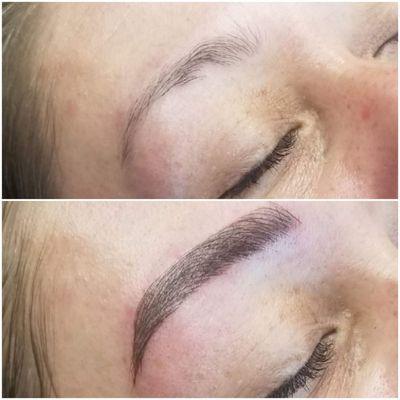 3D microbladed brow