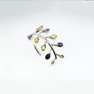 Pussy Willow. Cuff Bracelet. All genuine Stones set in Sterling Silver. $ 1560.00