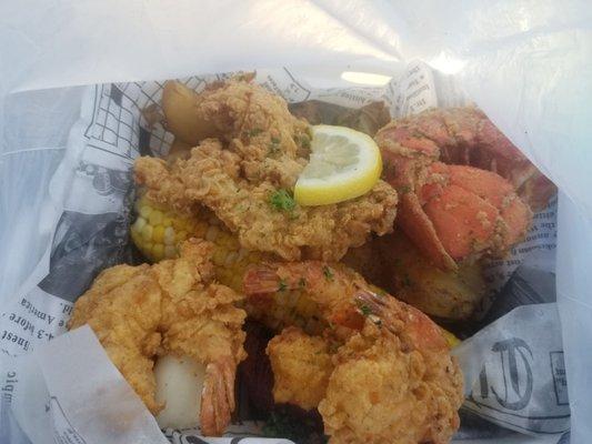 Fried lobster platter!!