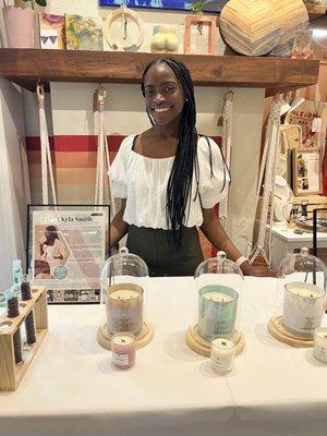 The lovely Kyla of Ky's Kandles ! Support Local Black Owned Businesses at Curate