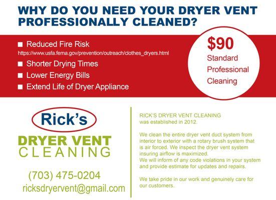 Rick's Dryer Vent Cleaning