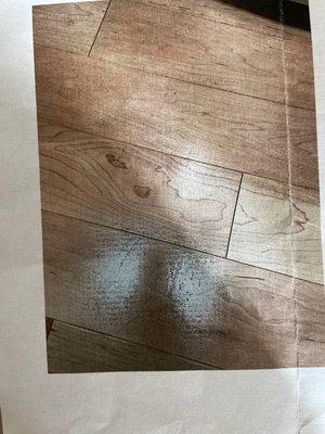 This is the pic they sent that's my old flooring .  Different color