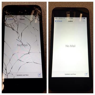 Before and after. Had it fixed in 15 minutes. Great service.