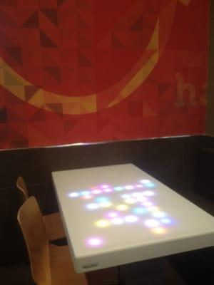 Table in play area lights up when you touch it! Easter Sunday at Mickey D's! 4/5/15.