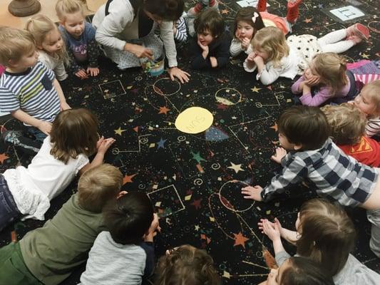 The three-year olds learning about the planets...