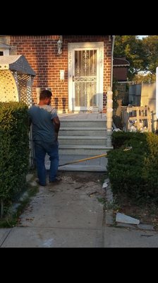 Salt and Pepper granite steps.