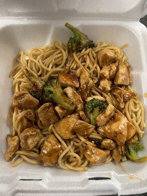 Teriyaki chicken with noodles