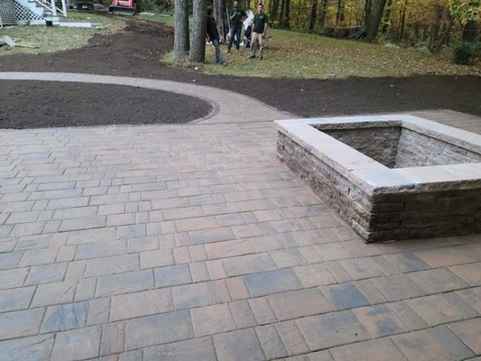 Patio, Walkway, Firepit