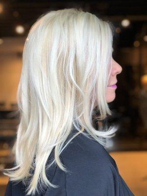 platnium blonde hair