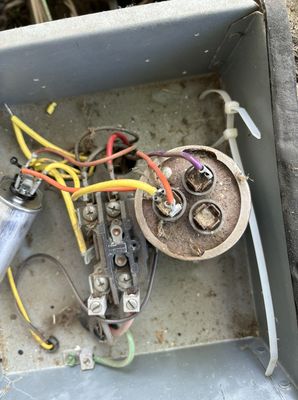 Faulty capacitor