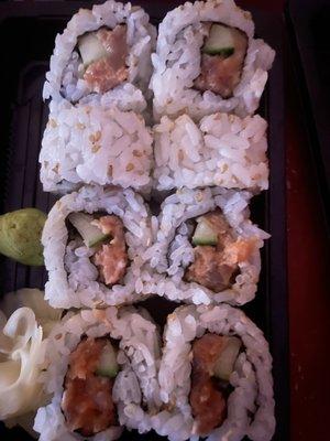 Spicy tuna. Where is tuna?