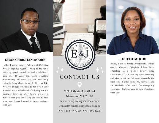 E&J Notary Services - Brochure