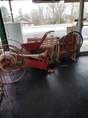 Vintage
Fire Hose Reel $250
Corn Sheller $150
Planter $100