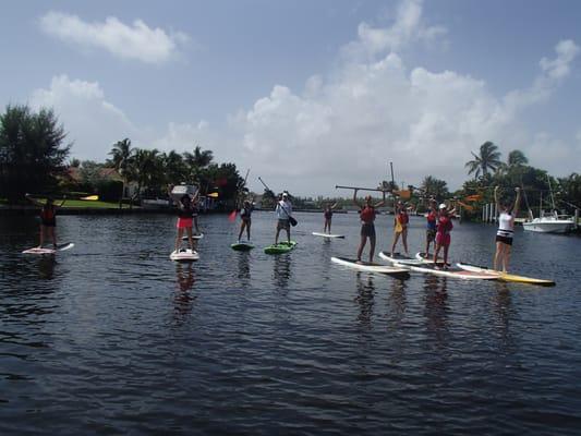 Awesome group paddle in Boynton Beach!