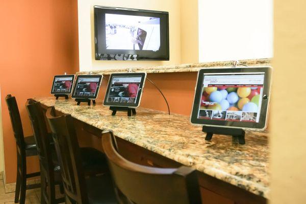 Stay Connected with Complimentary Lightning Fast Wi-Fi and iPad Station