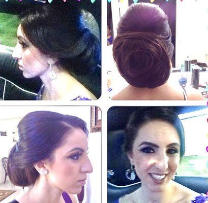 Updo and makeup by Bushra