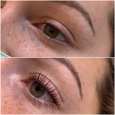 Lash lift and tint