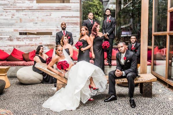 Vanity Fair-inspired posing of this amazing bridal party!