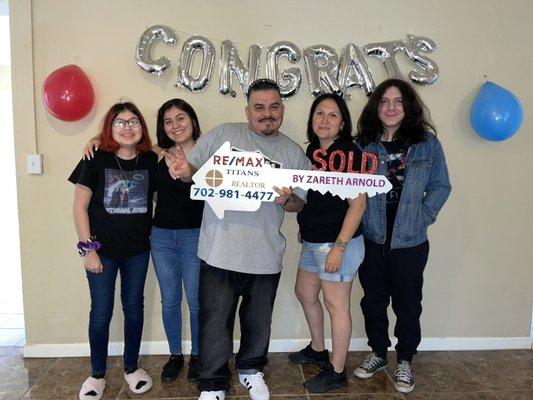 Congratulations to the Celaya Family for the purchase of their first Home