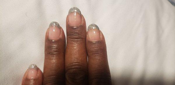 Gel nails with french tip