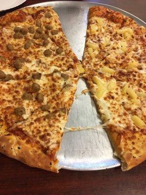 Half sausage half pineapple.