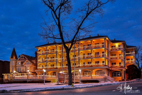 Sample commercial hotel building in Lake Geneva, WI.