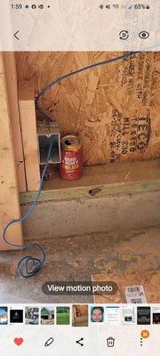 Beer can left on job site