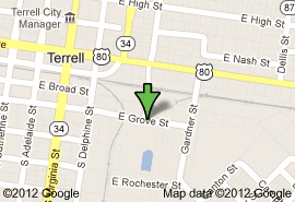 Map 707 E. Grove St, Terrell, TX