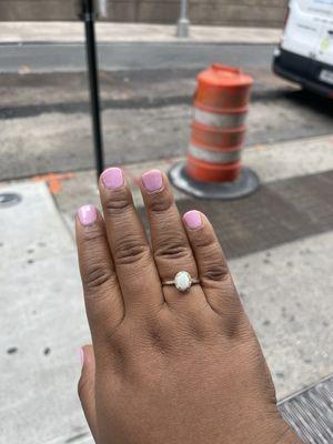 Opal Diamond Ring