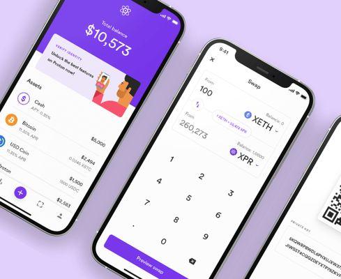 Crypto wallet application design