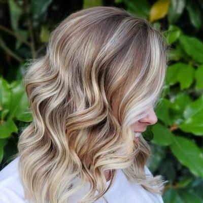 Balayage with a haircut & style