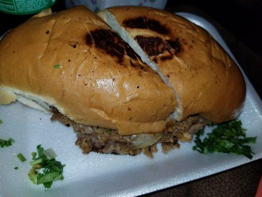 Very bland chorizo torta.