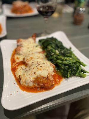 Shrimp Parm w/ Broccoli Rabe - very good!