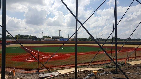 Black Vinyl Baseball Field