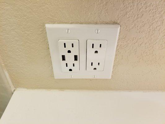 Mike added new outlets at several place I didn't have any.