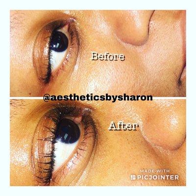 Lash Lift before and After.