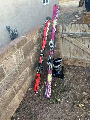 Skis that I have tuned and waxed ready for the hill