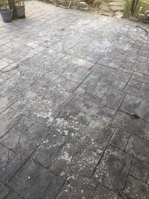 Patio crumbling