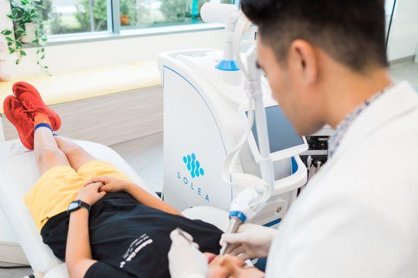 Our Solea laser allows us to treat cavities without shots!