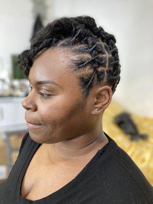 Loc updo style