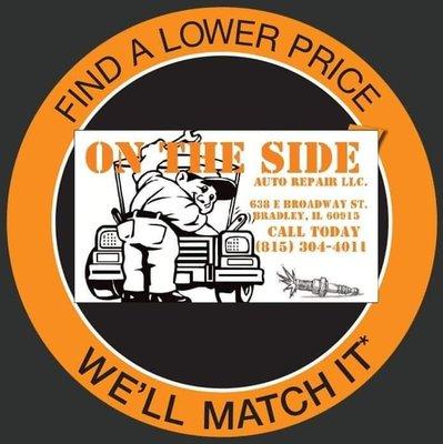 On The Side Auto Repair price matching