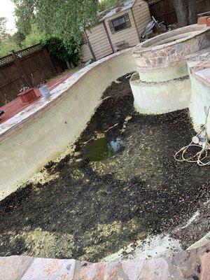 Pool before we plastered.