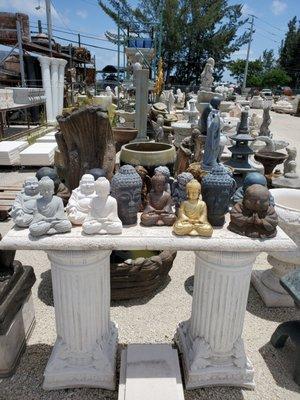 Concrete Garden Buddhas Cement Backyard Patio Buddha