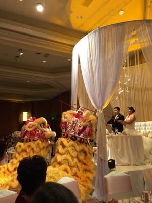 We do lion dancing for weddings